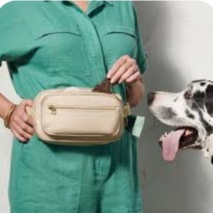 Dog Walker Belt Bag/Crossbody - Neutral - The Cuddle Collab
